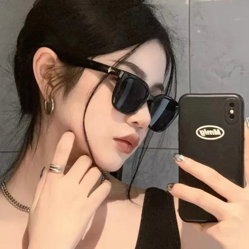 New Retro Y2K Style Big Square Sunglasses Women Cat Eye Sunglasses Fashion Colorful Mirror Goggles Men Punk Sports Sun Glasses