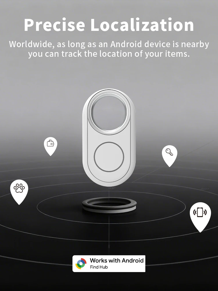 Google Find My Smart Tag Bluetooth Tracker Anti Lost Item Finder Locator for Android Keys Wallet Luggage Pet Replaceable Battery