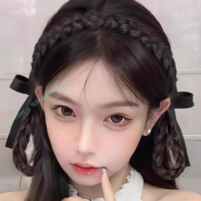 R7UF Fashion Rabbits Ear Hairband Parties Event Hairband Holiday Make up Hairpiece