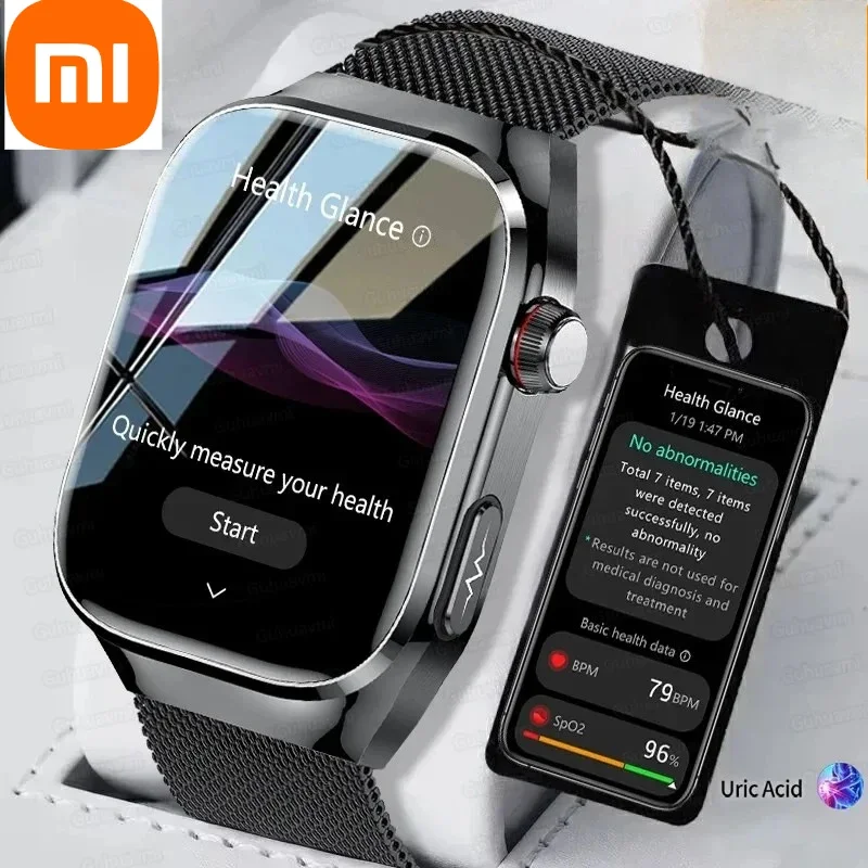 

Xiaomi Смарт-часы для измерения артериального давления, мочевой кислоты, жира в организме, микро-физический экзамен, часы для здоровья, Bluetooth-вызов, умные часы