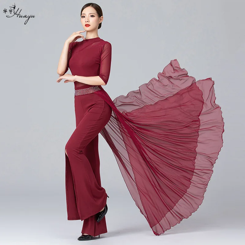 

Костюм для современных танцев и тренировок, для выступлений в стиле восточных танцев, с юбкой-поясом, новая модель 2026 года, для сценических выступлений ведущих