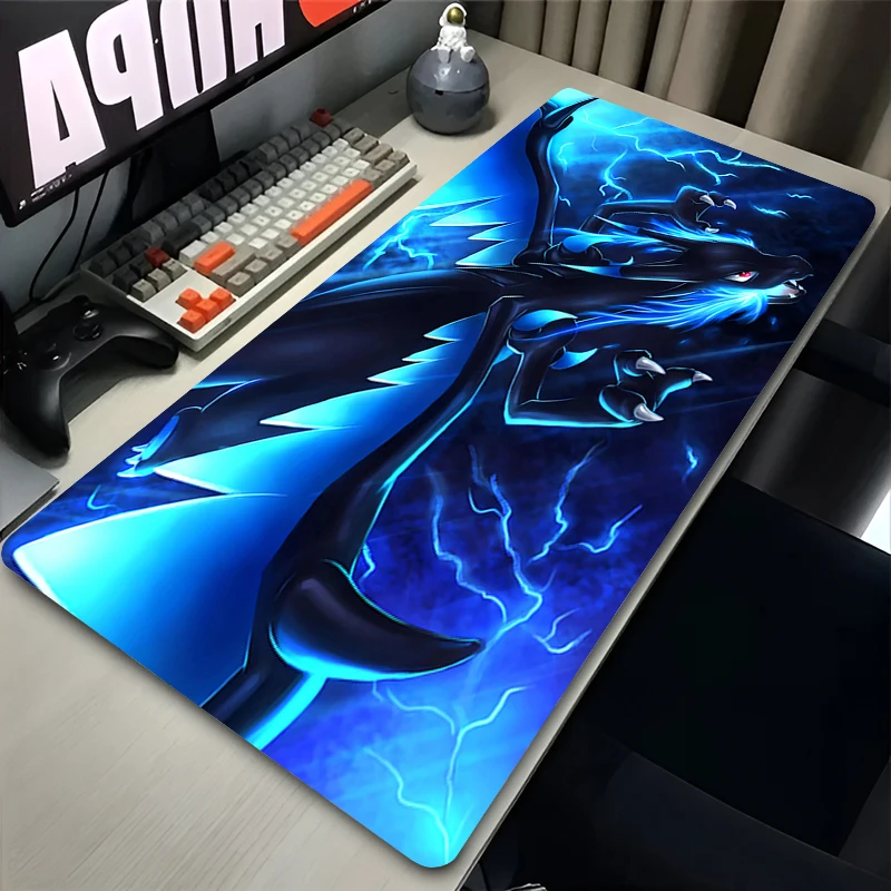E-sports Mouse Pad Computer Smooth Flexible Rubber Gamer Pokemon Charizard Computer Keyboard Pad Popular Mosuepad anime fan gift