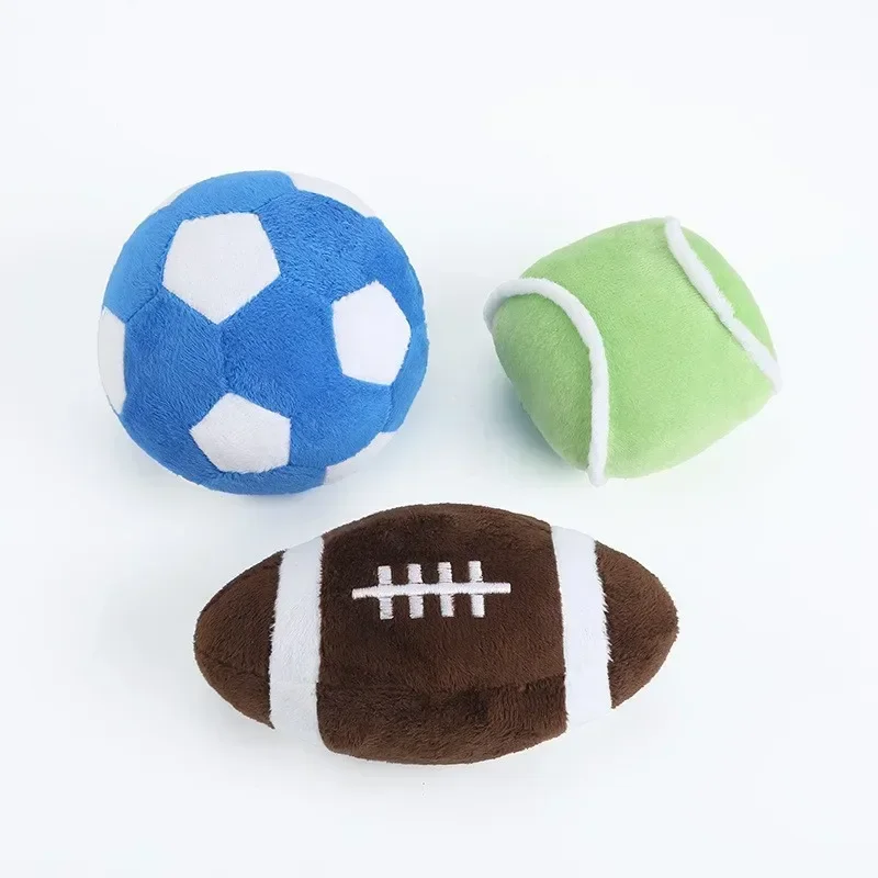 

Pet Supplies Dog Toys Toys Bite Resistant Teething Cute Ball Shape Plush Chewing Toys Pet Accessories Pet Products