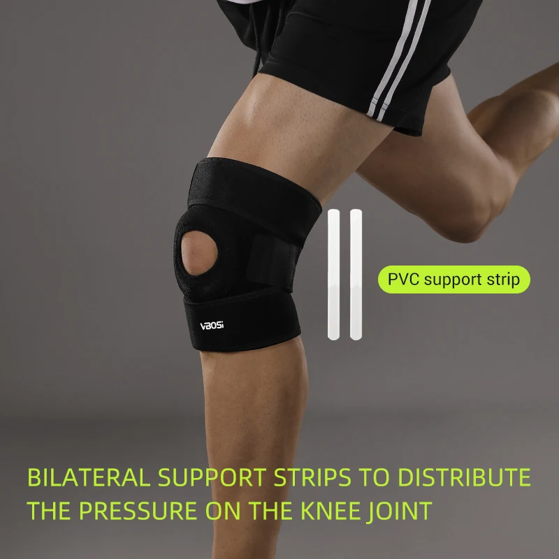 1 Piece Adjustable Neoprene Knee Support Patellar Stabilizer with PVC Bars