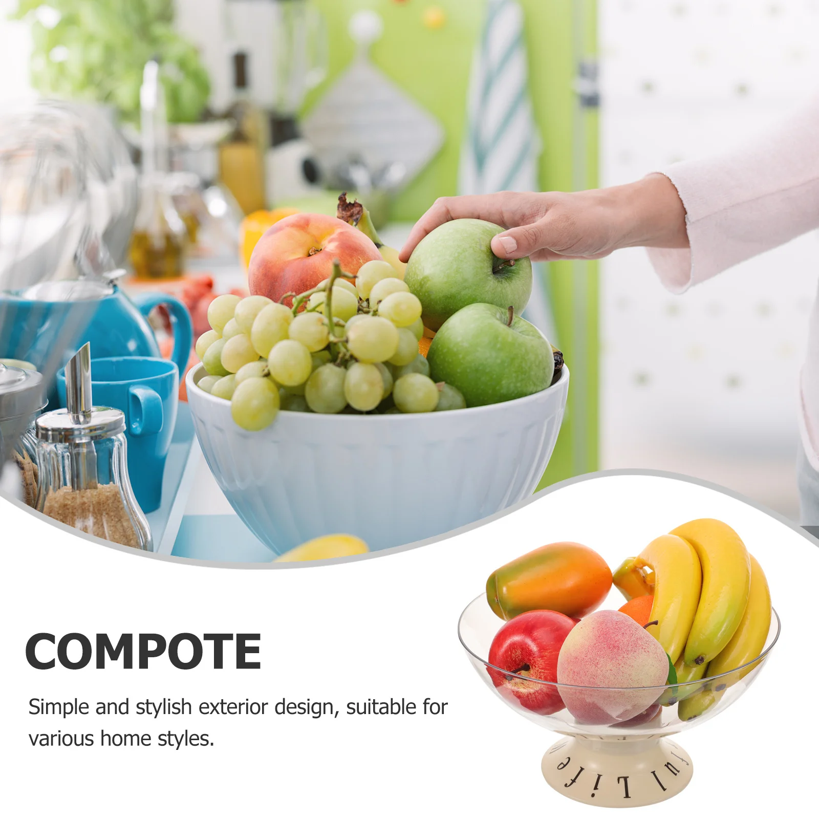 

Exquisite Plastic Fruit Plate Large Capacity Draining Pedestal Fruit Tray Ideal for Birthday Christmas Tabletop