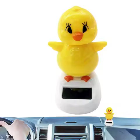 Novelty Funny Solar Dancing Chick Toys Creative Fun Swinging Chick Toys Car Decorations Desktop Ornaments Car Interior