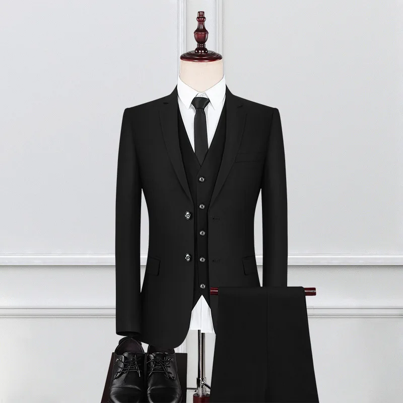 (012) Suit casual suit winter business formal men's jacket three-piece suit