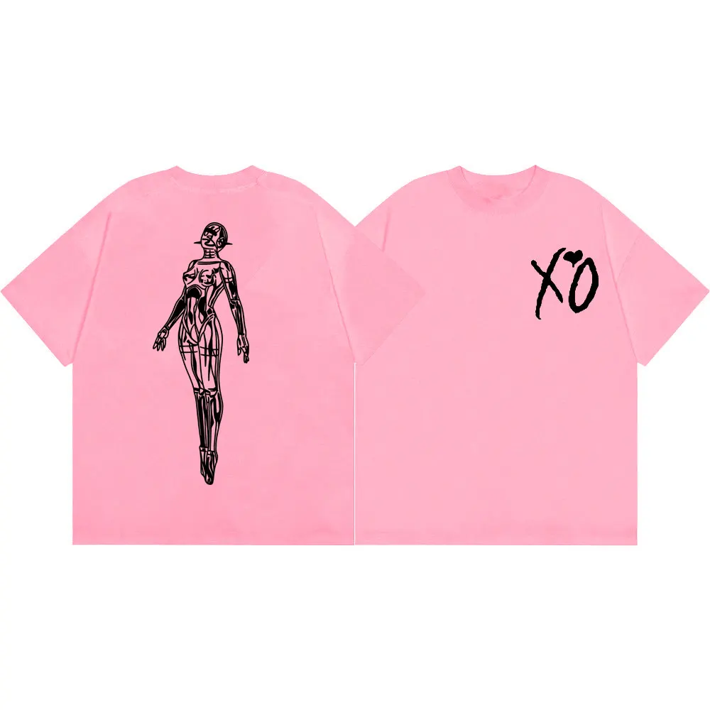 Rapper The Weeknd Grafikbedrucktes T-Shirt für Männer und Frauen, kurzärmeliges Baumwoll-T-Shirt, Herren-T-Shirts, 2026 Sommer, neue Herrenbekleidung – Detail 11