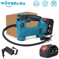 WOYOFADA Cordless Electric Air Pump Portable Car Tire Electric Inflator Air Compressor Inflatable Pump For Makita 18V Battery