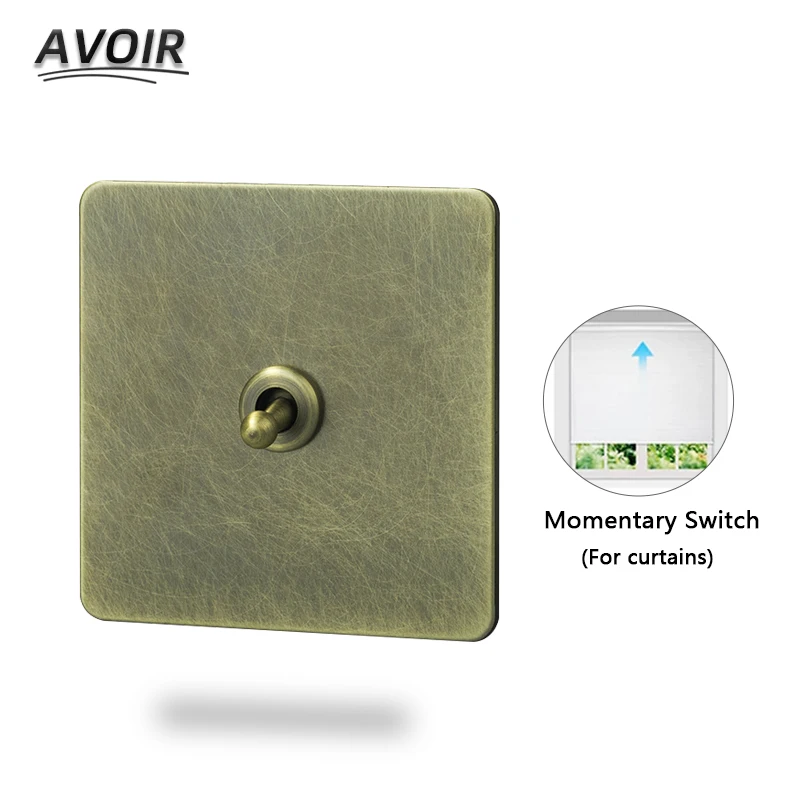 

Avoir Bronze Pattern Light Switch Retro Lever Vintage Toggle Switch Usb Wall Socket LED Dimmer Wall Switch Electrical Outlets