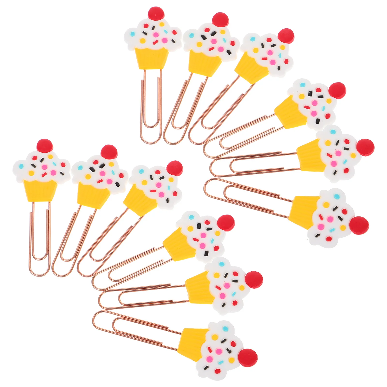 20 قطعة دبابيس ورق كعكة لطيف الكرتون دبابيس ورق الزخرفية المرجعية وثيقة كليب مكتب دراسة اكسسوارات الفاكهة ورقة الإشارات المرجعية #2