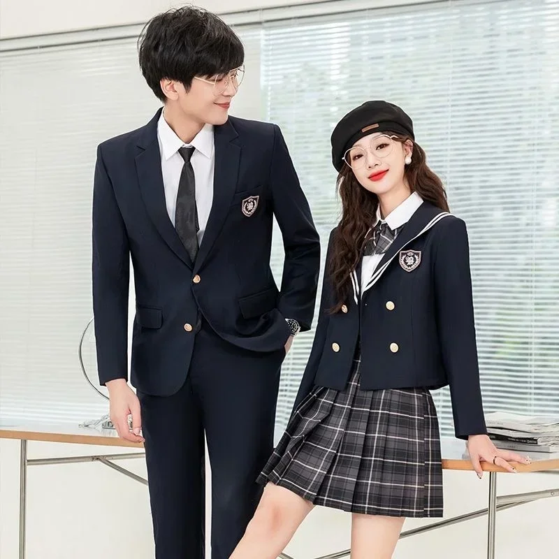 JK Academy Style Uniform Set Full Male and Female Graduation Photo Student Work Wear High Grade Sizeable harajuku