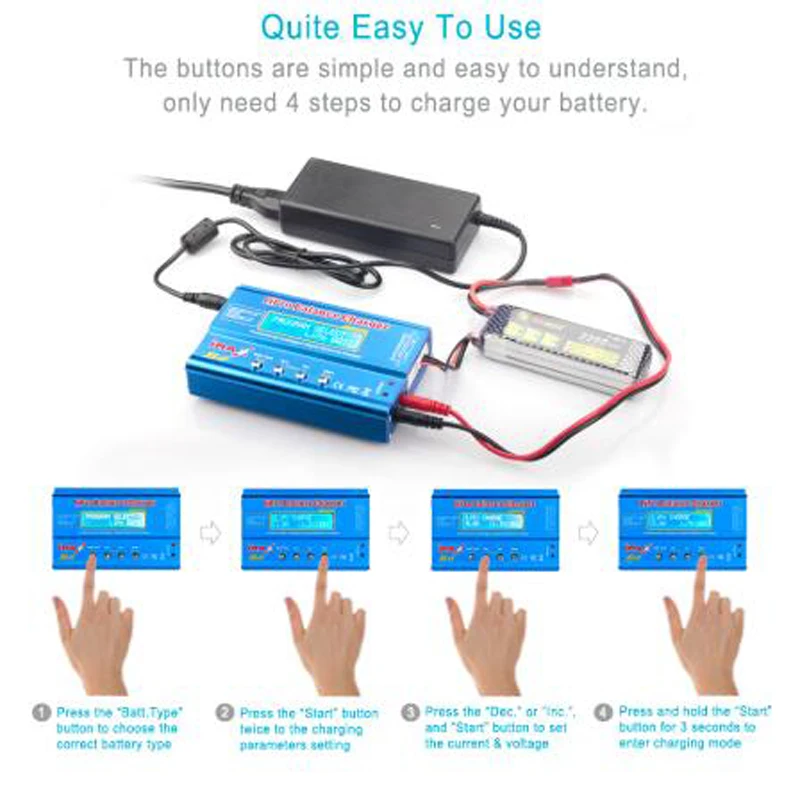 IMAX B6 B6AC 80W Battery Charger Lipo NiMh Li-Ion Ni-Cd Digital RC B6 Lipro Balance Charger Discharger + 12V 5A Adapter