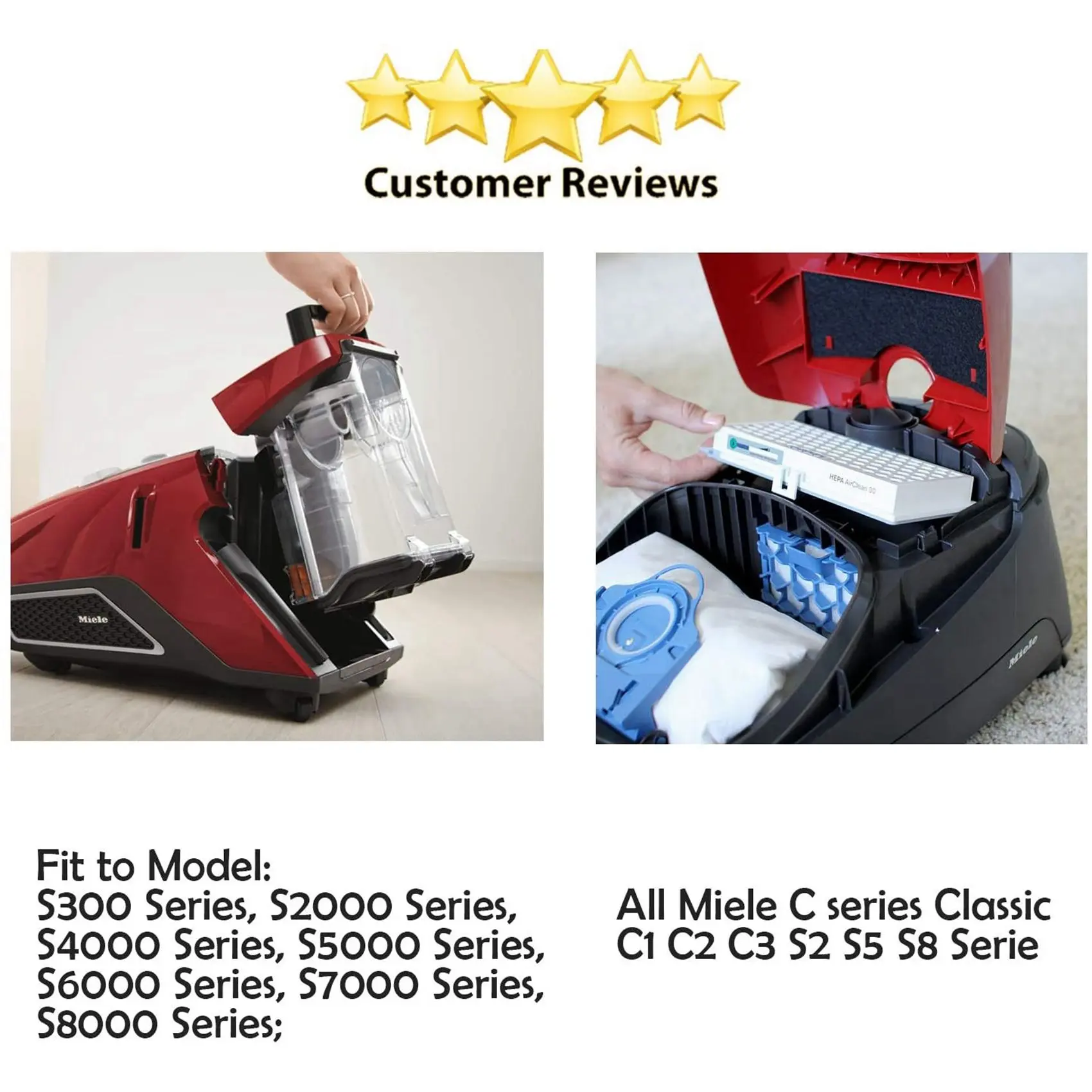 فلتر هواء نظيف لمنظف معقم ، حصيرة فلتر ، عبوة 8 ،