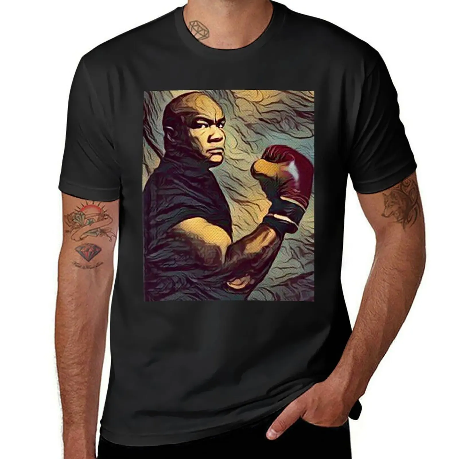 George Foreman Boxing Legend T-Shirt vintage funnys summer clothes plain Men's t-shirt