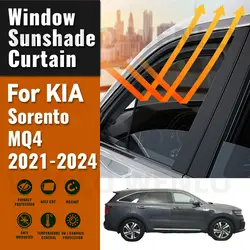 For Kia Sorento MQ4 2021 2022 2023 2024 Car Sunshade Magnetic Front Windshield Frame Curtain Rear Side Window Sun Shades Visor