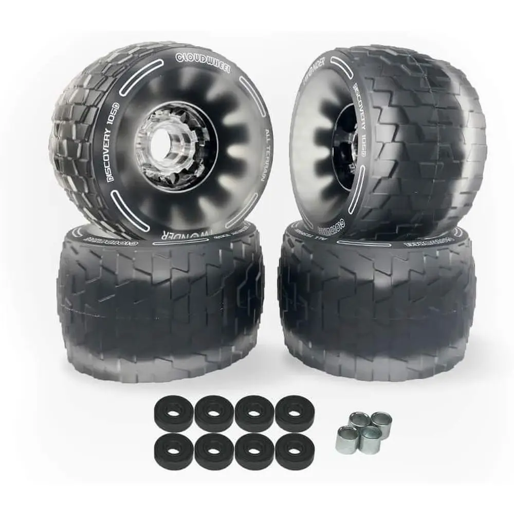 

All-Terrain 105mm Damping Core Electric Skateboard Wheels, 78A Translucent Urethane, Suitable for All Road Conditions