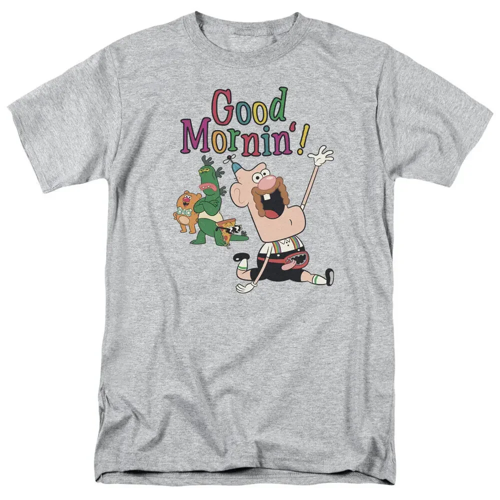 

Uncle Grandpa Good Morning T Shirt Mens Licensed Cartoon Merchandise Gray