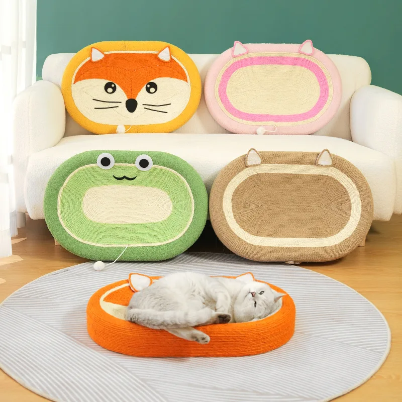 

Round Sisal Cat Scratching Board, Cat Nest, Wear-Resistant, Scratch-resistant and Crumb-free, Claw Basin, Cat Toy, 1 Pc