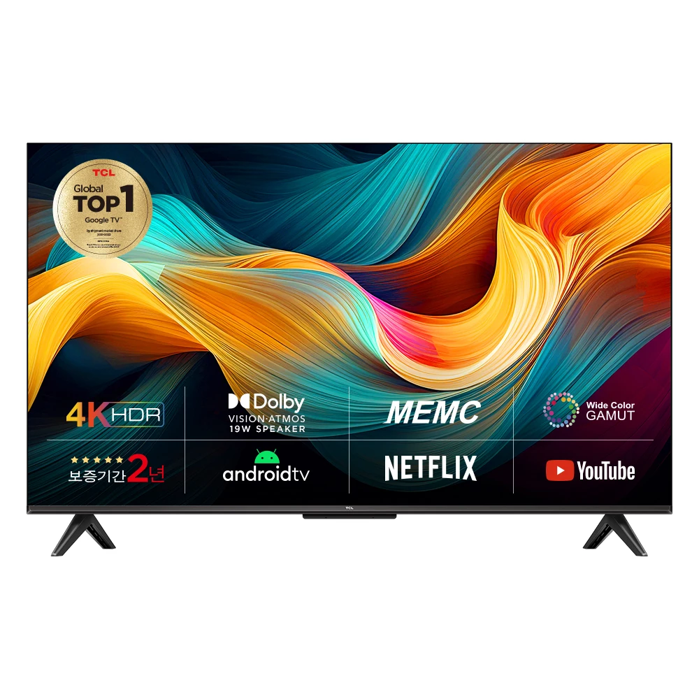 TCL 안드로이드11 4K UHD TV 43P736 110cm · 43인치 · 스탠드형 · 고객직접설치 