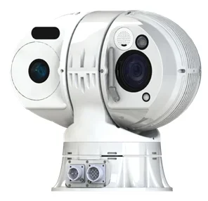 Vehicle mount dual view visible thermal imaging camera with 360 degree PTZ