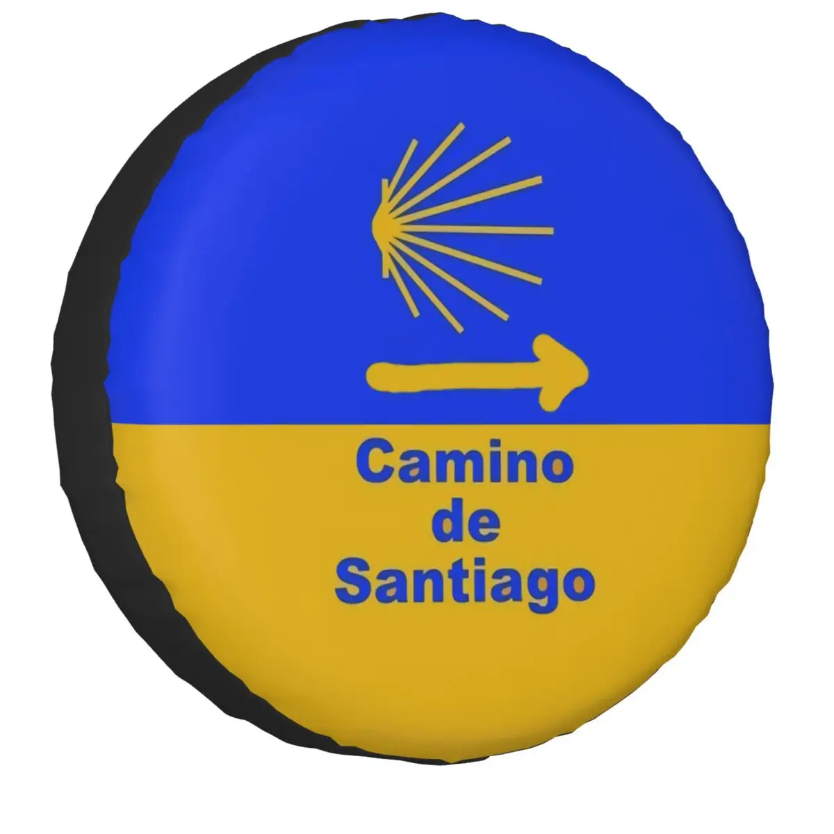 Camino De Santiago Spare Tire Cover for Jeep Scallop Shell Riding Bicycle 4WD Trailer Car Wheel Protector 14