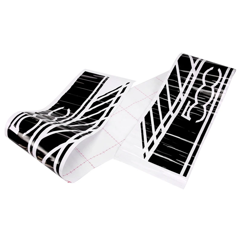 2 Pcs/Lot Car Stickers Body Door Side Skirt Sticker Long Stripes Vinyl Decal For Fiat 500 Car Styling Decoration Black