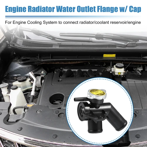 Imagen 2 del producto X Autohaux Conjunto de carcasa del termostato del refrigerante del motor del coche 21517JP00A/ 214308991 A para Nissan Murano Quest LE Platino 2009 -2017