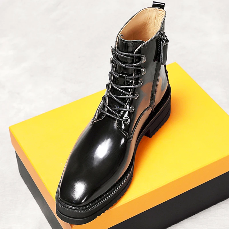 ارتفاع غير مرئي زيادة الأحذية أحذية للرجال 10 سنتيمتر البريطانية الغربية ملابس العمل الأحذية جلد طبيعي الرجعية الأعمال حذاء كاجوال #3