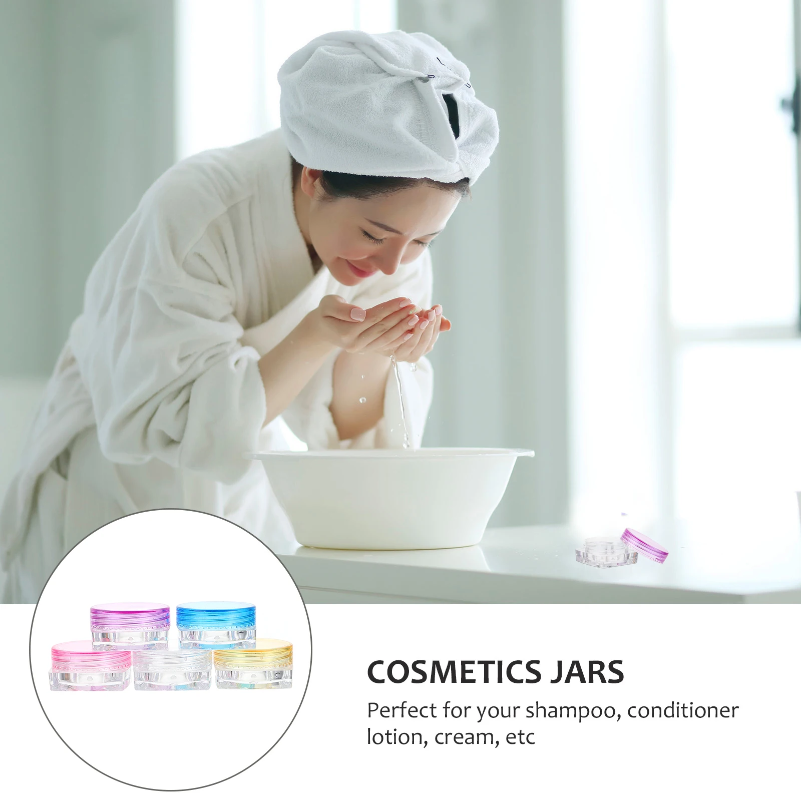 

50Pcs Small Cosmetics Jars Portable Storage Containers with Lids for Skin Care Creams Cosmetics Boxes Storage Jars