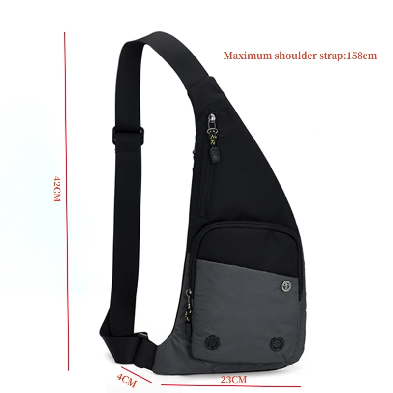 New Men Casual Waterproof Shoulder Bag Travel Sports Outdoor Fanny Pack Small Messenger Sling Chest Crossbody Bag For Male