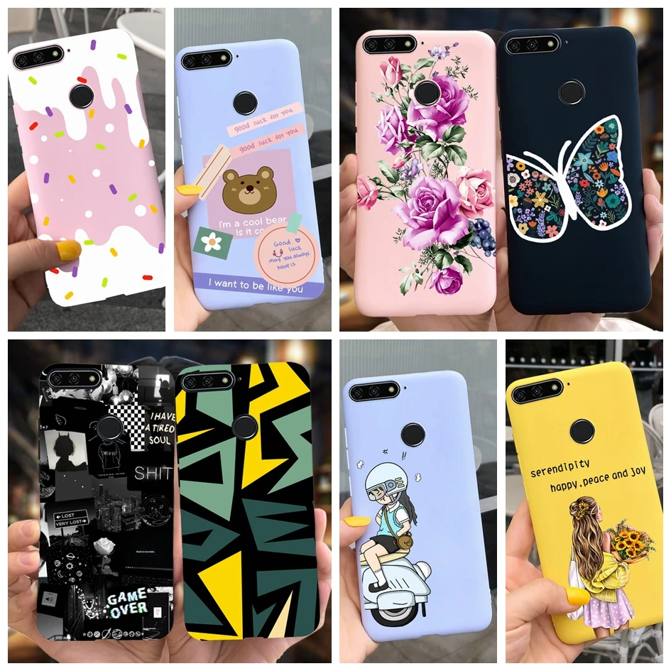 For Huawei Y6 Prime 2018 Case ATU-L31 ATU-L42 Silicone Phone Case For Huawei Y6 Y7 Prime 2018 Nova 2 Lite LDN-L21 LDN-TL10 Funda