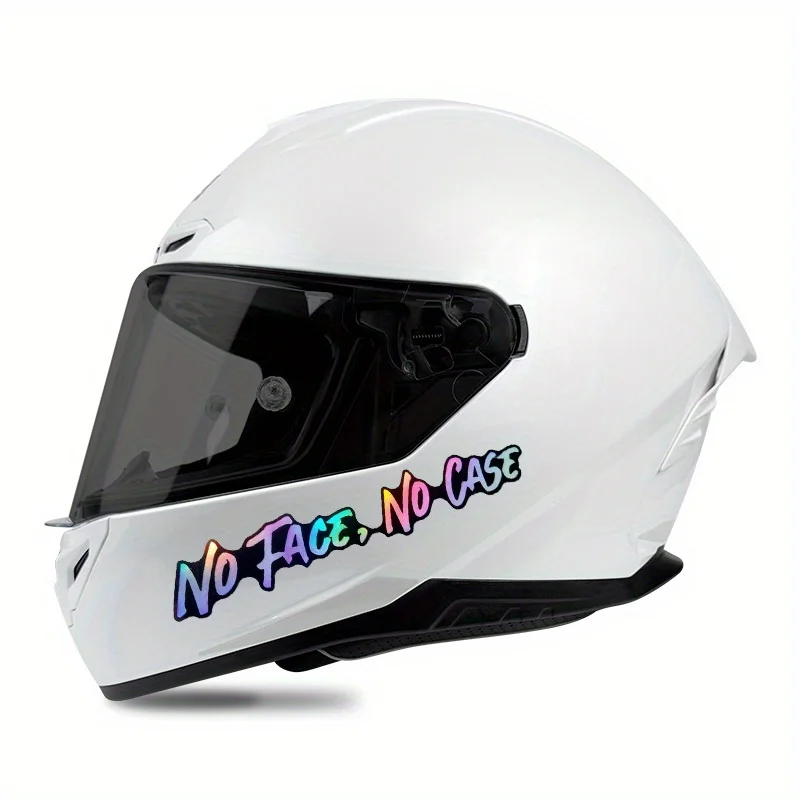 لا وجه ولا حالة دراجة نارية خوذة العدسات ملصقات مقاوم للماء شارات الفينيل للدراجات النارية خزان الوقود سيارة مثلث نافذة سكوتر #6