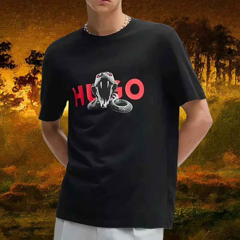 

Men's Casual Oversized Summer Short - Sleeve Printed Cotton Top | Trendy Loose Fit