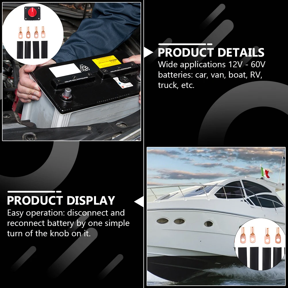 

1pcs Power-Off Switch Marine Disconnect Isolator For Car Truck Rv Boat 12V-60V Cut Off Master Isolator