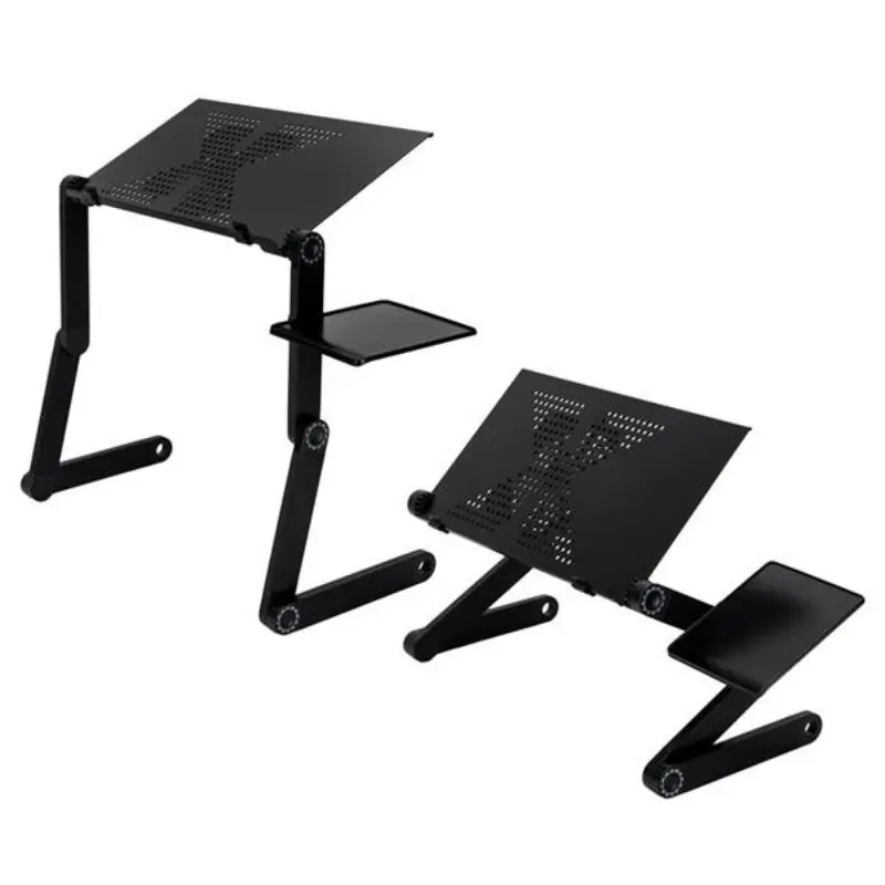 Cooling Fan Laptop Desk Portable Adjustable Foldable Computer Desks Notebook Holder Tv Bed PC Lapdesk Table Stand With Mouse Pad