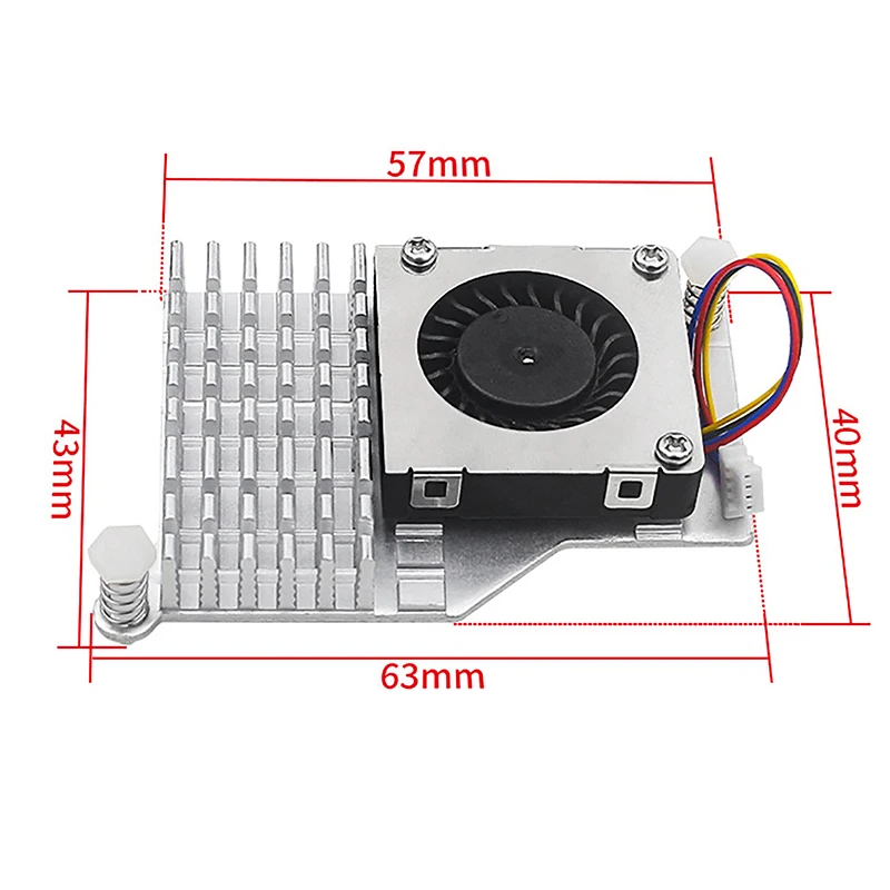 Wentylator chłodzący PWM z regulacją prędkości Czarny Srebrny Niebieski Radiator chłodzący do Raspberry Pi 5. Aktywna chłodnica Aluminiowy radiator