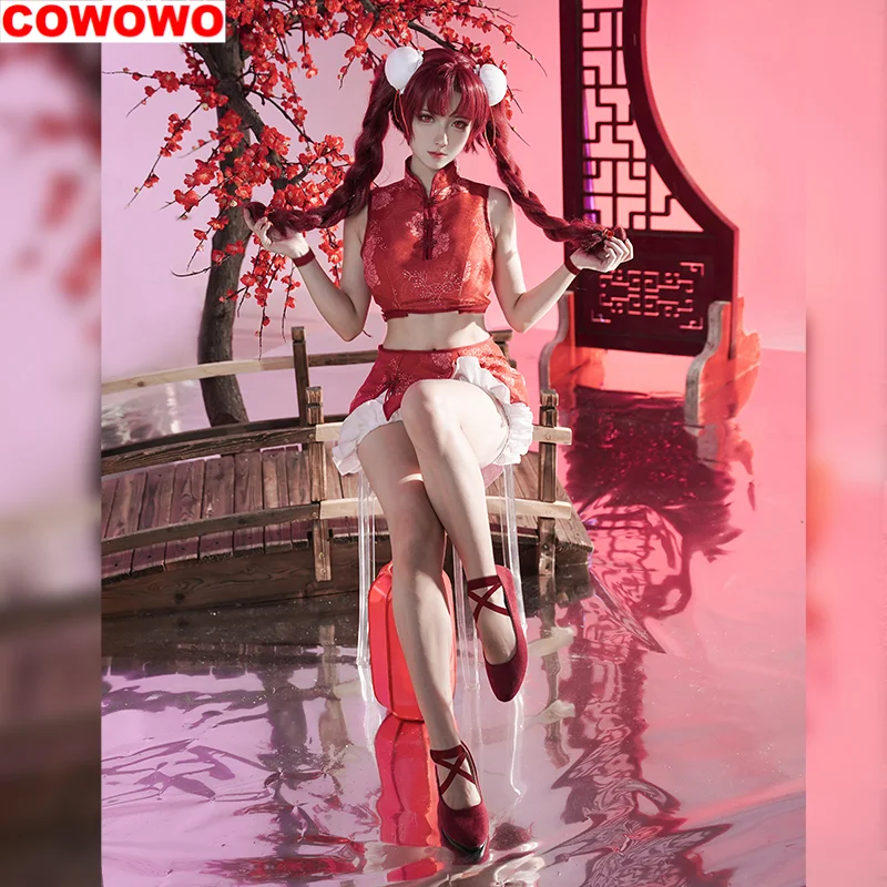 Puella Magi Madoka Magica Sakura Kyoko Cheongsam Chinese Style Cosplay Costume Cos Game Anime Party Uniform Hallowen Play Role