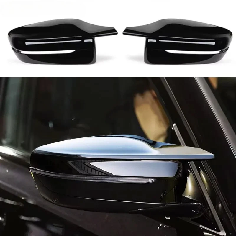 

G30 G38 Bright Black Side Wing Rearview Mirror cover caps For BMW 2 3 4 5 7 Series G20 G21 G28 G22 G11 G12 G42 M4 style LHD RHD