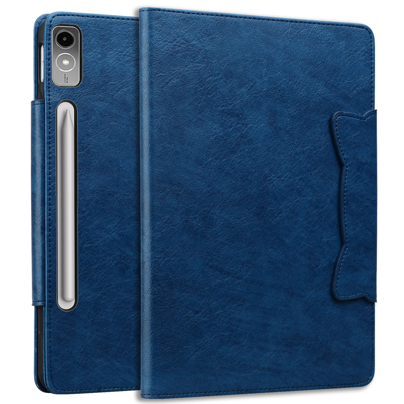 

Wallet Card Slot Bracket Cover For Lenovo Tab P12 12.7 inch Magnetic Cat Tower Buckle Flip Shockproof Leather Soft Case