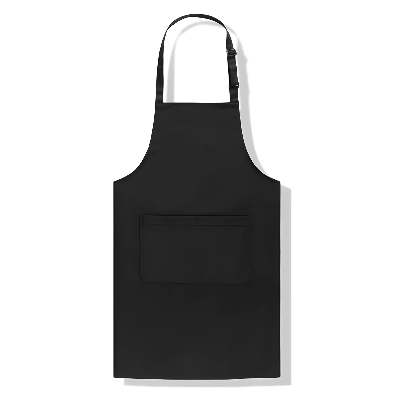 Black Apron Adjustable,kitchen Cooking Bbq Apron With Front Pocket Uniform for Restaurant Waiters and Kitchen Staff