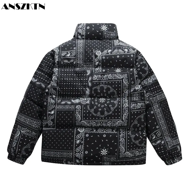 ANSZKTN-Doudoune Courte pour Homme et Femme, Bandana Stand UR, Pain d'Hiver, Résines, Tendance 90%