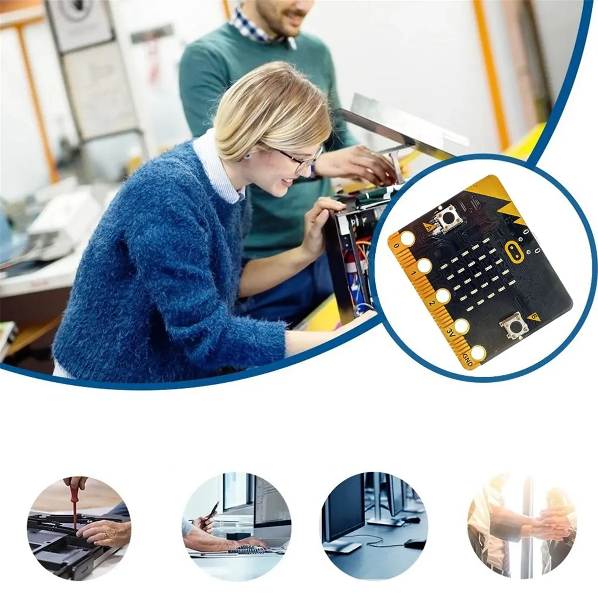 

(A32M) Плата расширения Matrix:Bit GO для Micro-Bit GO NRF51822, материнская плата BIT V1.5