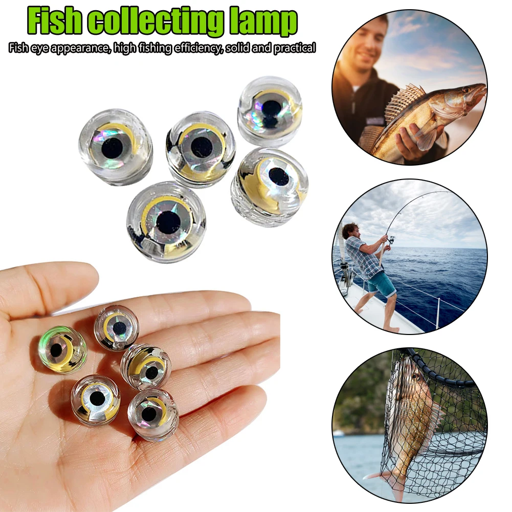 Lámpara de señuelo de pesca en forma de ojo, Mini LUZ DE PESCA subacuática impermeable, luz de señuelo de pesca de gota profunda, luz LED brillante para atraer peces