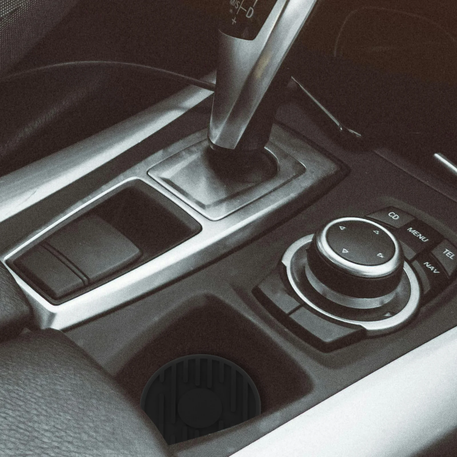 

4Pcs Non-Slip Coasters for Car Sturdy Useful Anti-Slip Round Shape Fits Most Cup Holders Simple Design Car Coasters