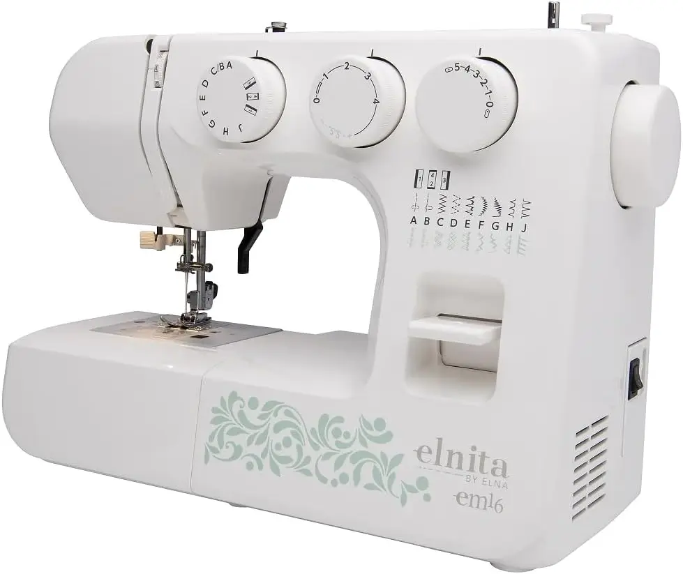 Em16 Mechanical Sewing Machine With 16 Stitches And Free Arm Convertible