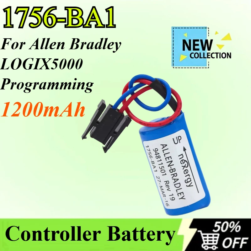 

New 1756-BA1 1200mAh 3V For Allen Bradley LOGIX5000 Programming Controller Battery