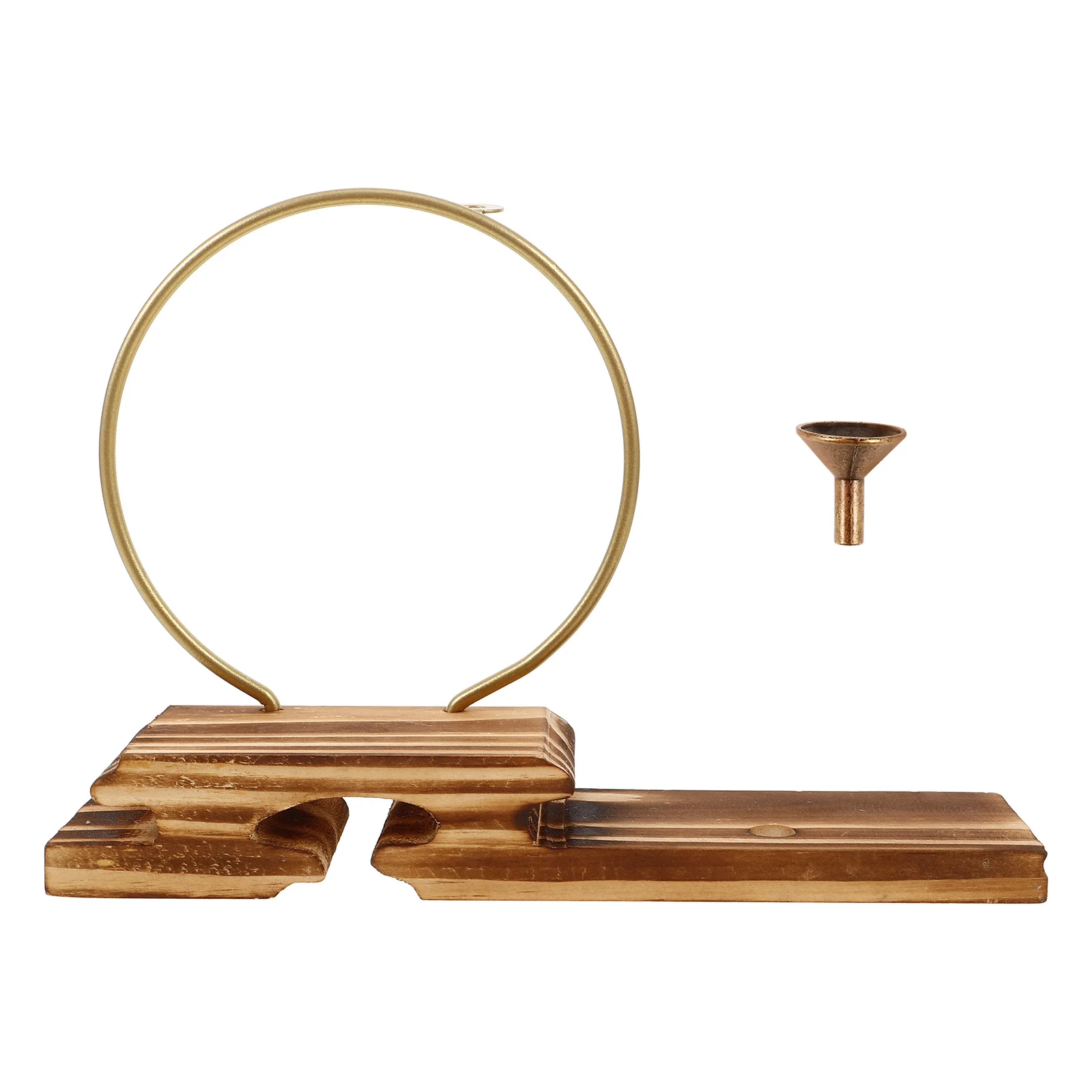 

Backflow Incense Burner with Wood Base Waterfall Design for Home Office Decor Aromatherapy Tabletop Ornament Decorative Cone