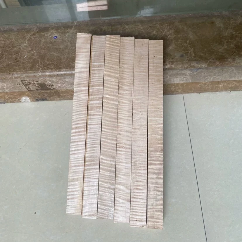 1PC Canadian Tiger Stripe Hard Maple Wood Blanks Maple Wood Blocks for Cue Butt Premium & Bulk DIY Wood Crafts Raw Material