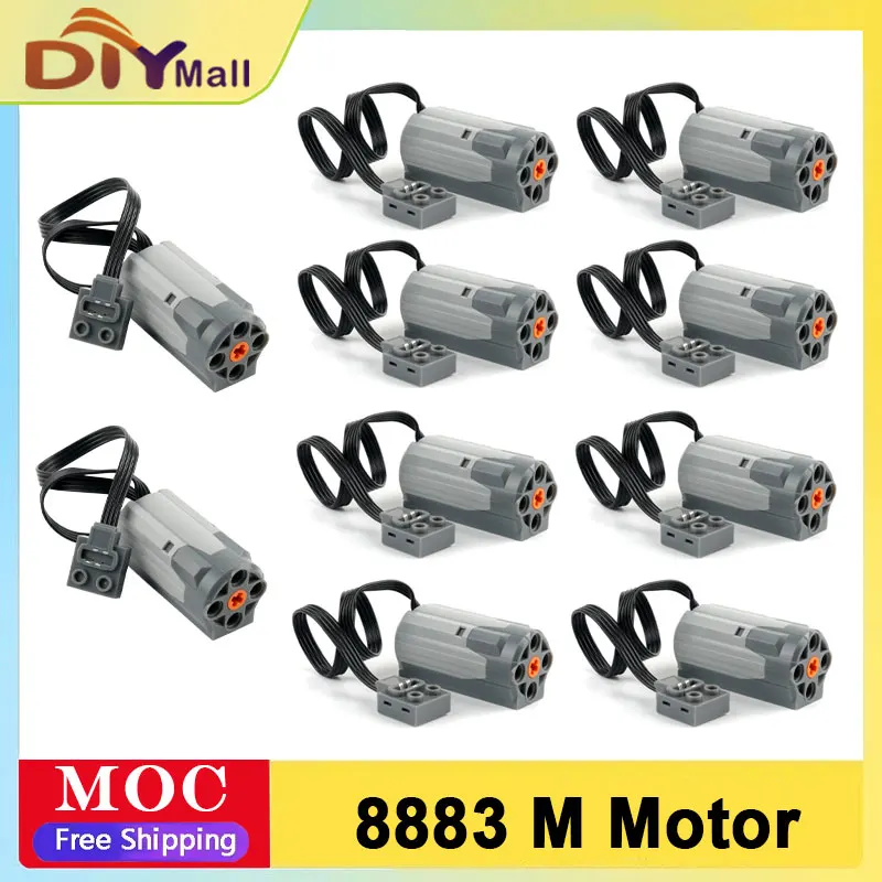Motor M 8883 para bloques de construcción, funciones de potencia de alta velocidad, Motor Compatible con modelos de vehículos Legoeds, coches, camiones